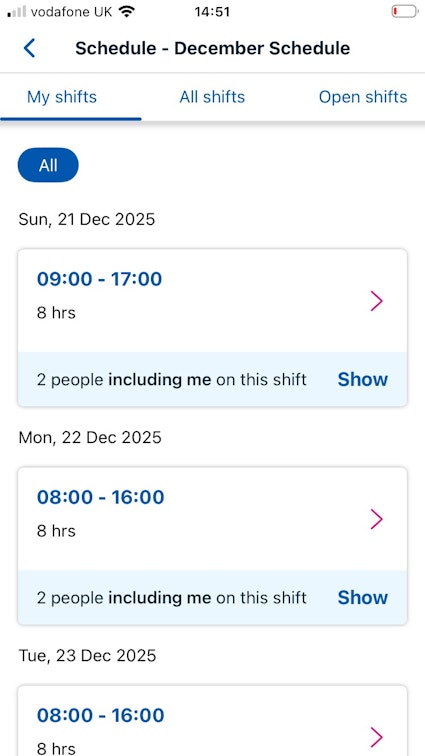 shifts