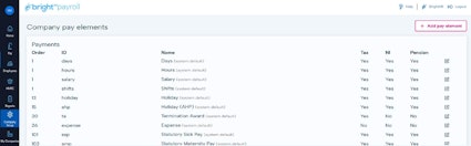 pay elements