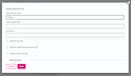Other deduction type