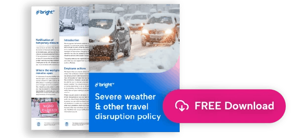 Severe weather & other travel disruption policy
