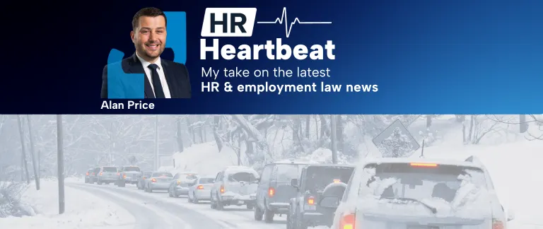 blog header with image of cars in snow