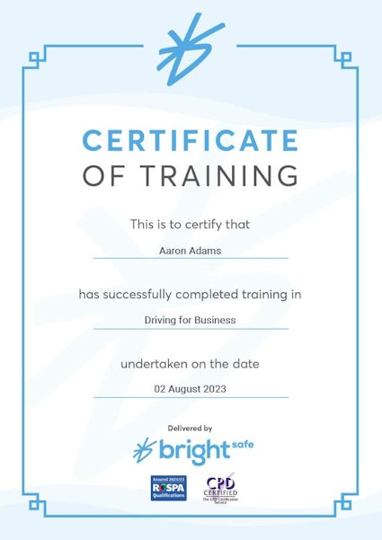 certificate