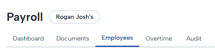 Employees tab payroll