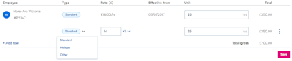 variable payments