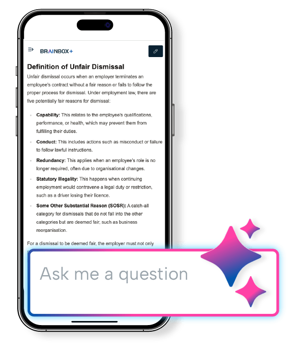 BrightHR BRAINBOX+ mobile interface