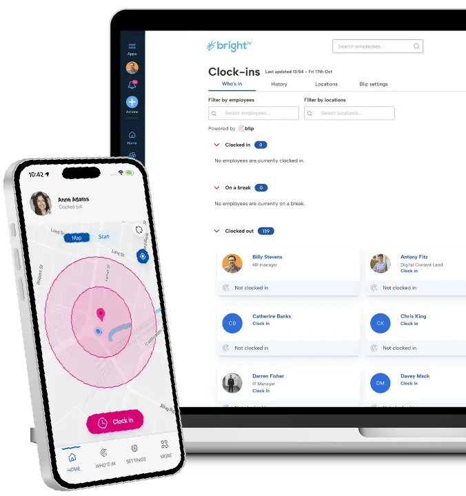 A black background with a white laptop and a white smartphone displaying a calendar app. The calendar app has a pink calendar with a blue background and a white calendar with a black background. The phone has a pink calendar with a blue background and a white calendar with a black background.