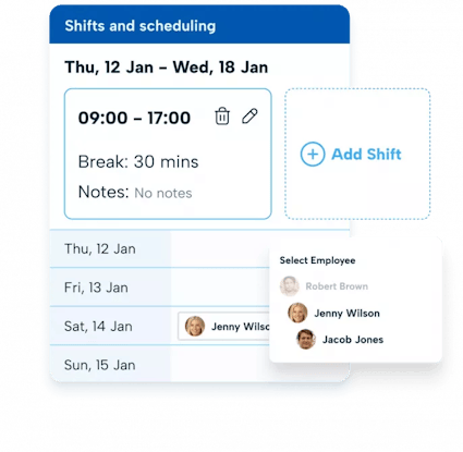 BrightHR Shifts & scheduling