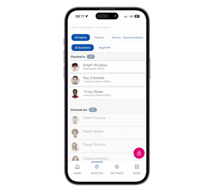 Blip dashboard on mobile