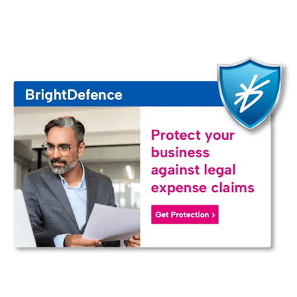 A man in a suit is holding a piece of paper in front of a blue background with a white shield logo. The shield has a white star on it. The man is wearing glasses and has a beard. The text "Barrington Property Services" is displayed in white text above the shield.