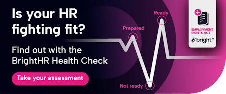 ERA HR Health Check An image of the BrightHR Health Check with the text is your HR fighting fit? Find out with the BrightHR Health Check