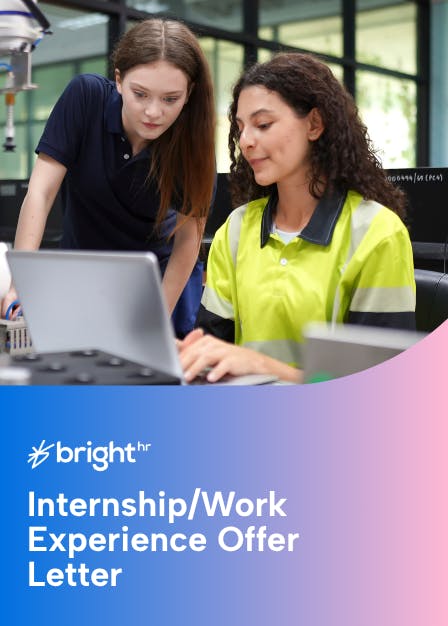 Internship/Work Experience Offer Letter