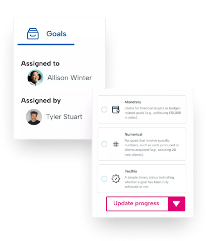 BrightHR goal setting software