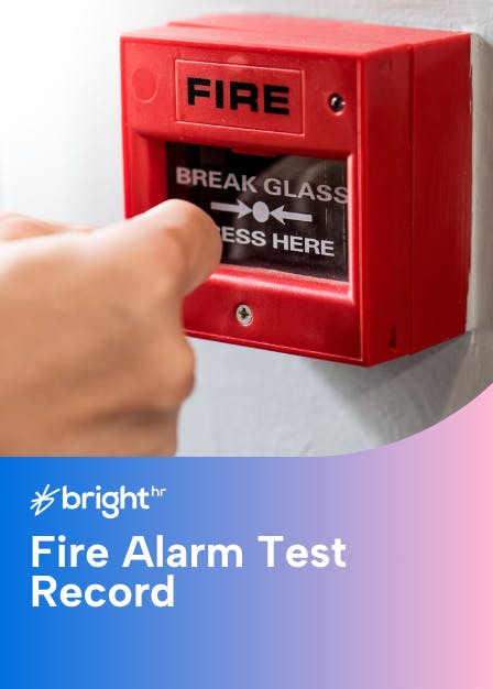 Fire Alarm Test Record