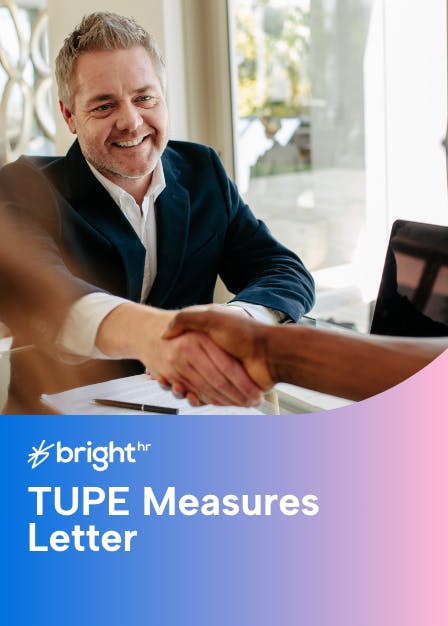 (TUPE) Measures – Letter from Transferee to Transferor