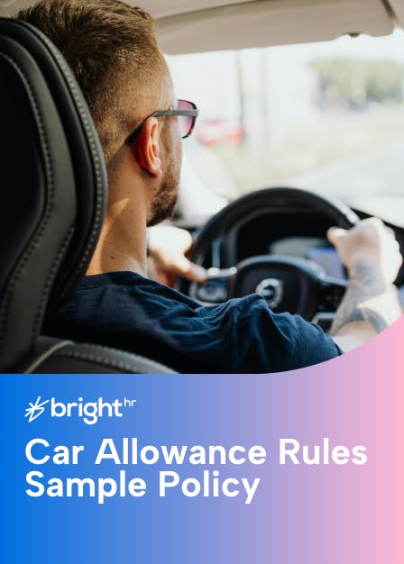 Car Allowance Rules Sample Policy