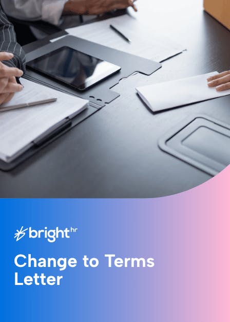 Change to Terms Letter