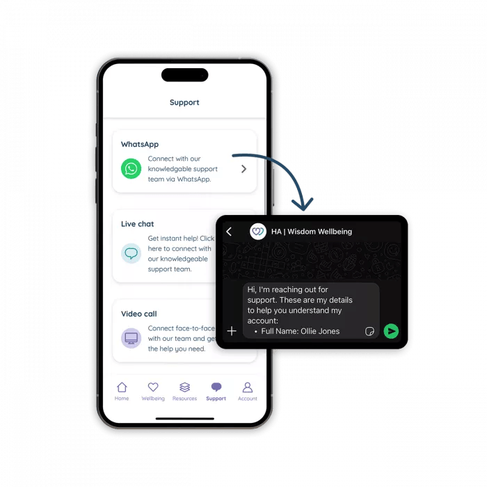 Wellbeing EAP Support in app