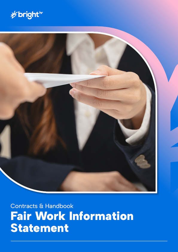 The image features a blue background with a white border. In the center, there's a person's hand holding a white paper.