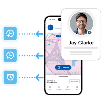 Image of Blip clocking in app