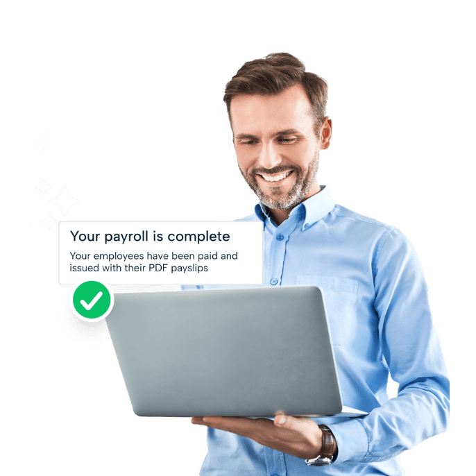 Man using BrightHR Software on mobile