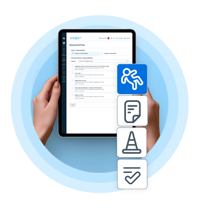 Brightsafe on a tablet