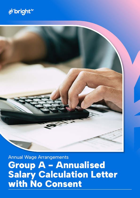 Group A - Annualised Salary Calculation Letter with No Consent