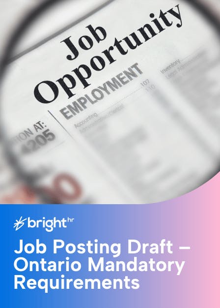 Job Posting Draft – Ontario Mandatory Requirements thumbnail