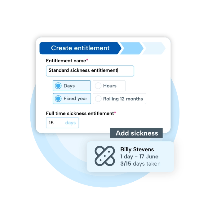 BrightHR's sickness entitlement feature within absence management
