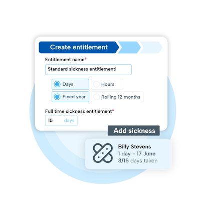 BrightHR's sickness entitlement feature within absence management