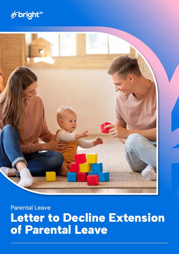 Letter to Decline Extension of Parental Leave