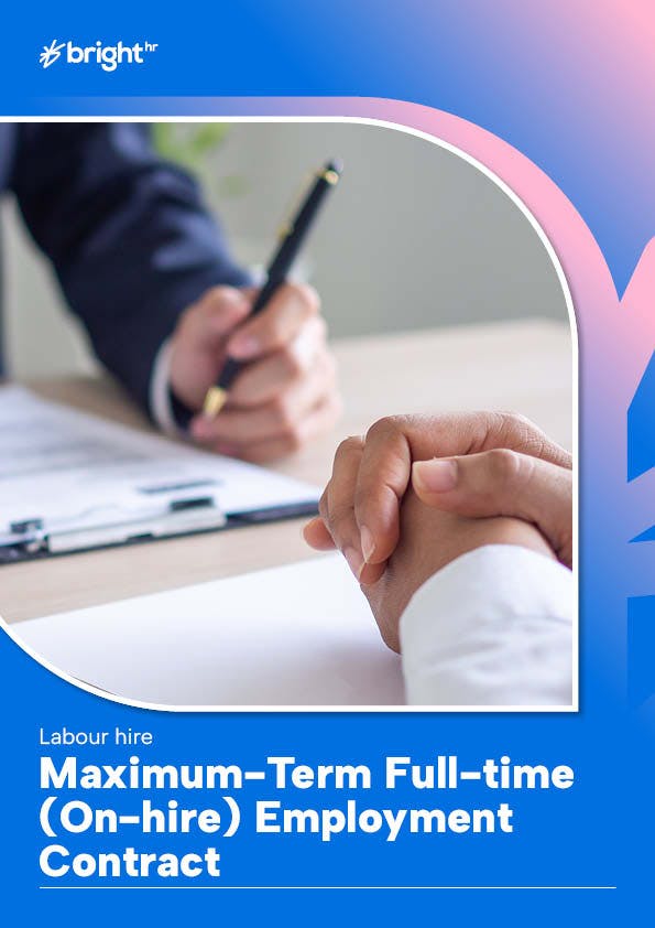 Maximum-Term Full-time (On-hire) Employment Contract