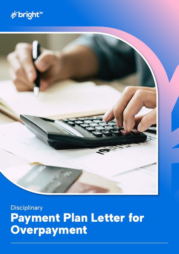 Payment Plan Letter for Overpayment