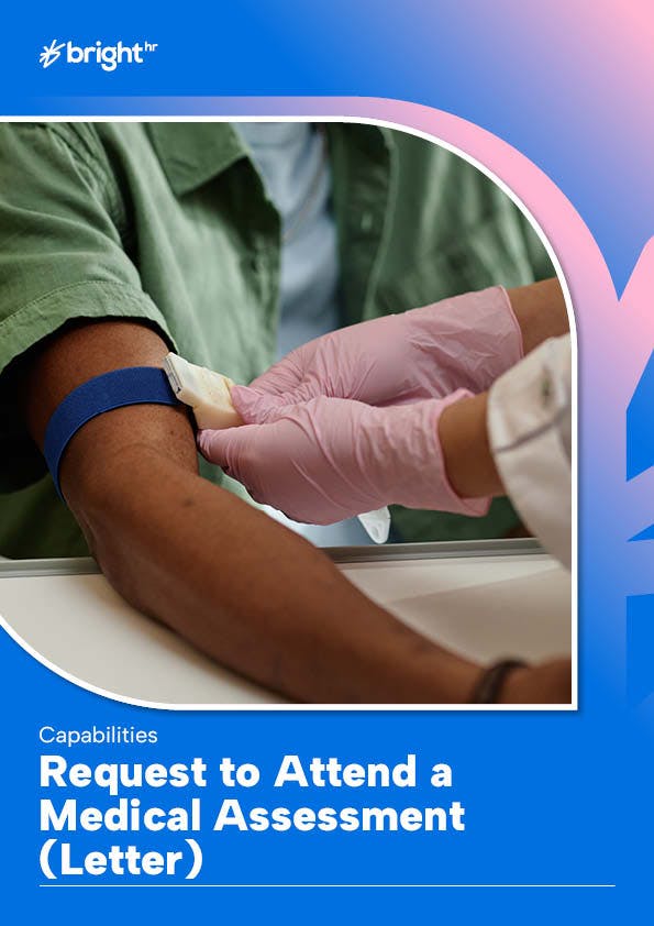 Request to Attend a Medical Assessment (Letter)