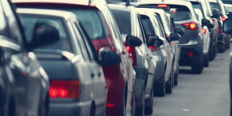 Traffic delays A traffic jam