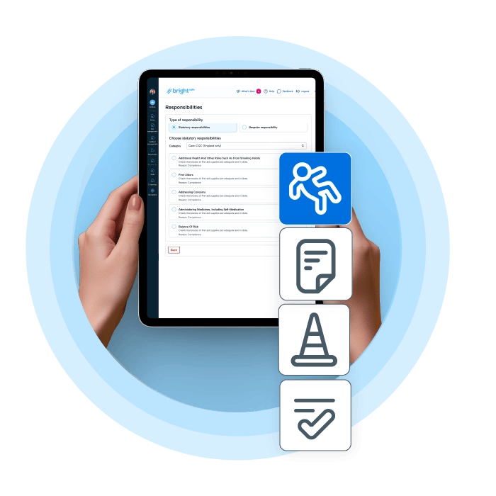 Brightsafe on a tablet