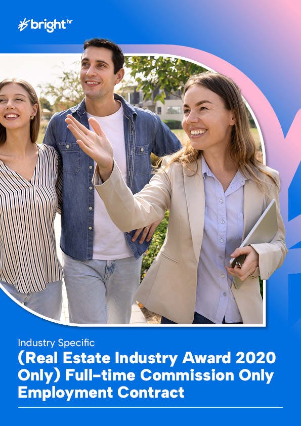 (Real Estate Industry Award 2020 Only) Full-time Commission Only Employment Contract thumbnail