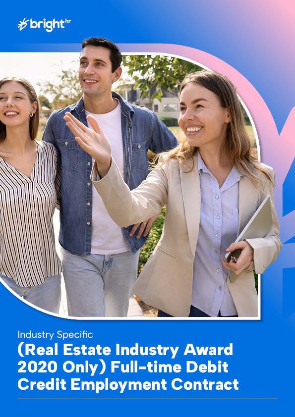 (Real Estate Industry Award 2020 Only) Full-time Debit Credit Employment Contract thumbnail