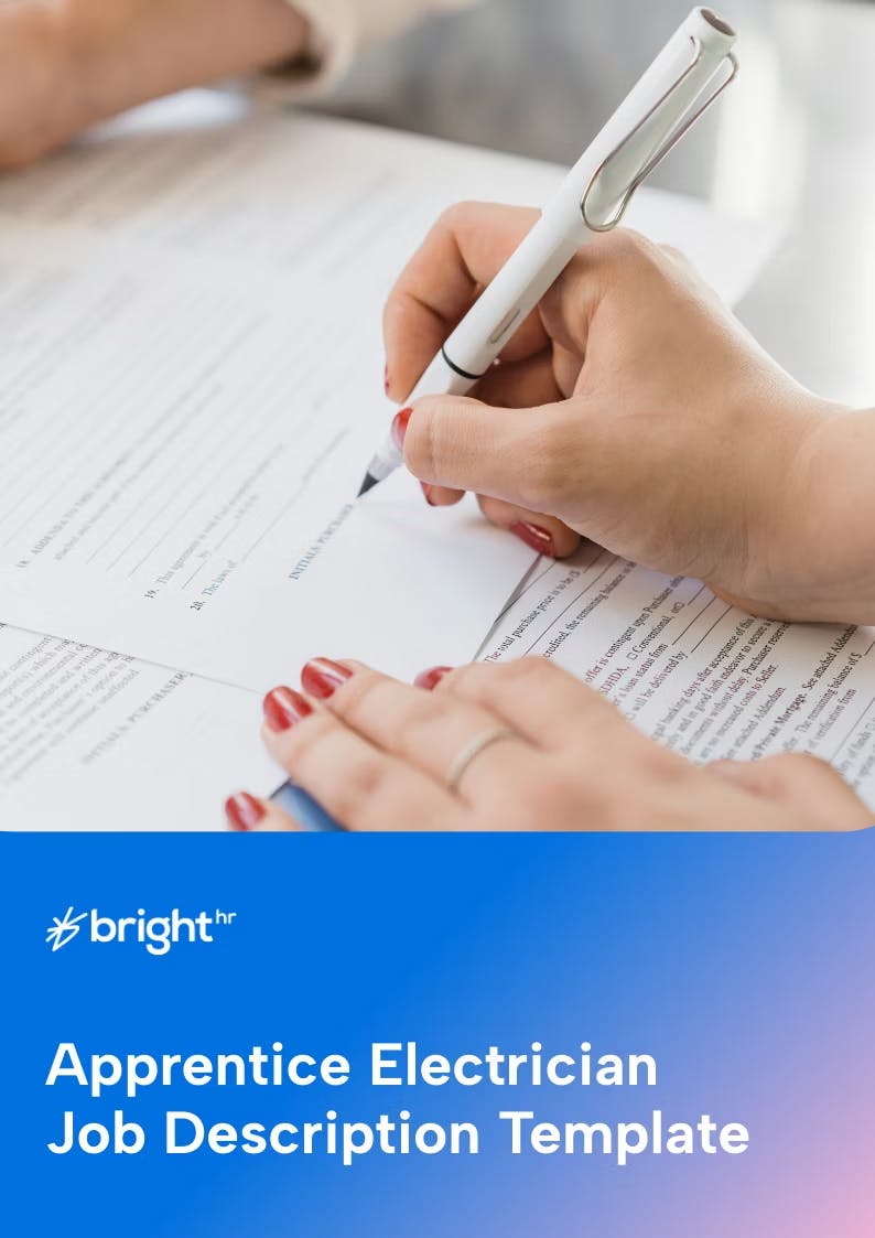 Apprentice Electrician Job Description Template 