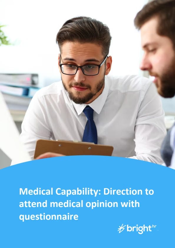 Direction to Attend Medical Opinion With Questionnaire