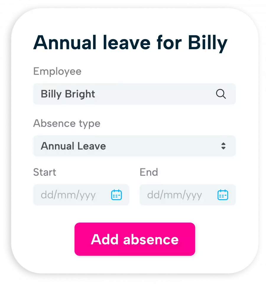 Annual leave booking tool