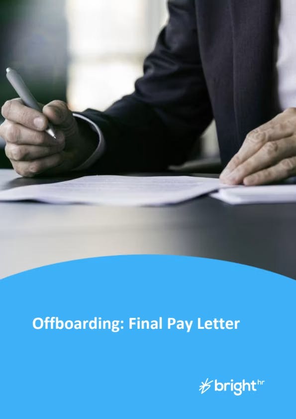 Final Pay Letter