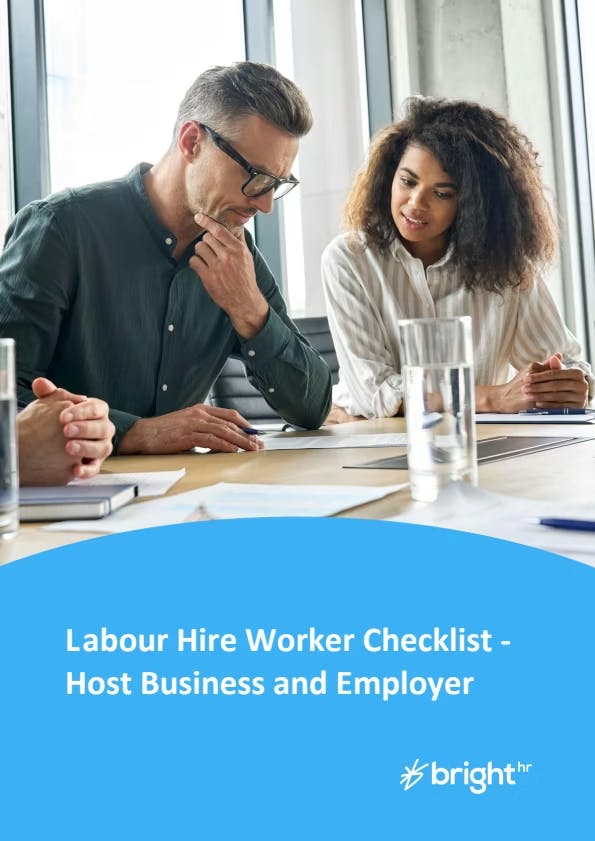 Health and Safety in the Workplace Labour Hire Worker Checklist - Host Business and Employer