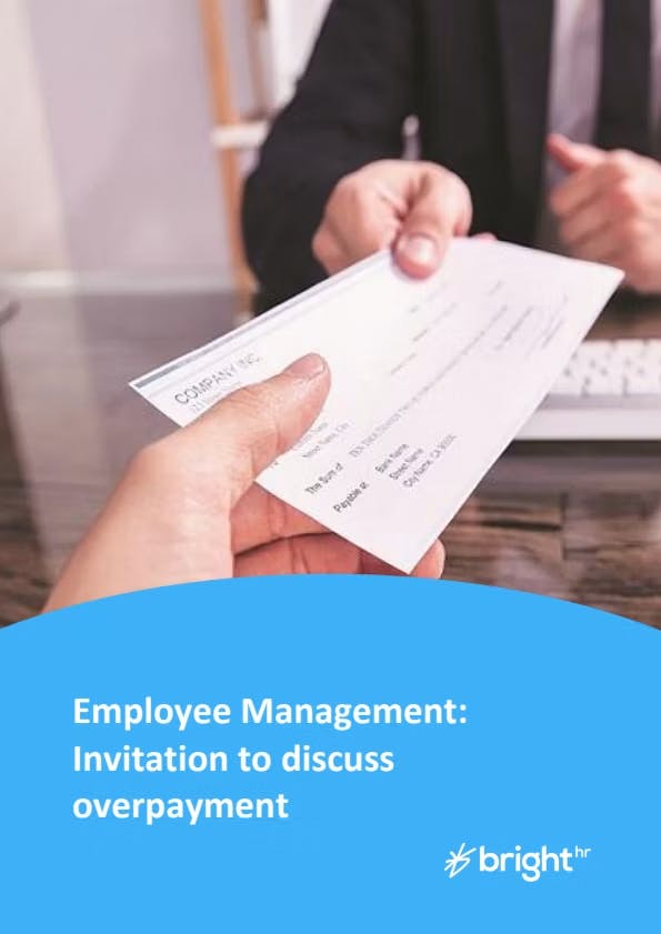 Invitation to Discuss Overpayment