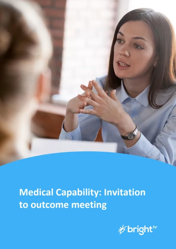  Invitation to outcome meeting