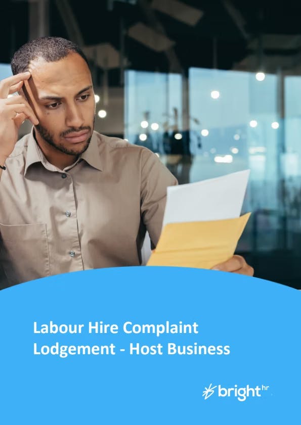 Labour Hire Complaint Lodgement - Host Business