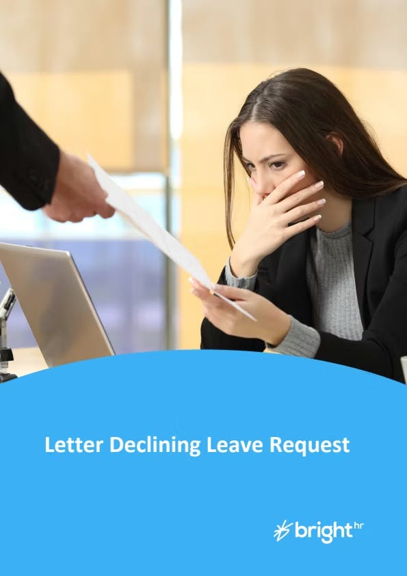 Letter Declining Leave Request