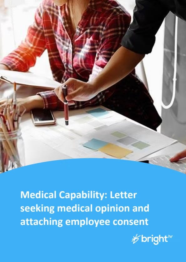 Letter seeking medical opinion and attaching employee consent