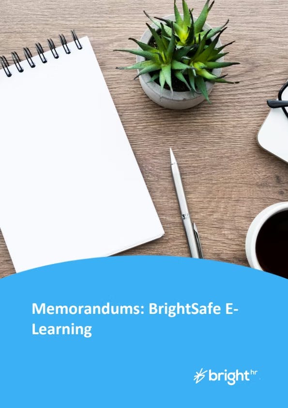 Memorandum (BrightSafe E-Learning)
