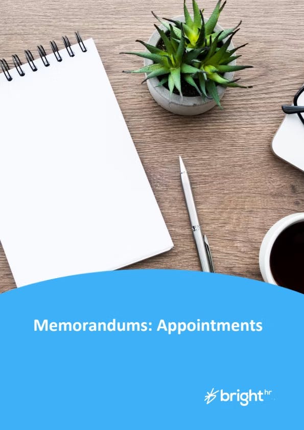 Planned Appointments Memorandum