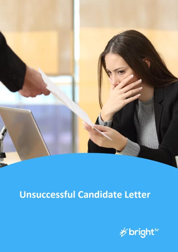 Unsuccessful Candidate Letter